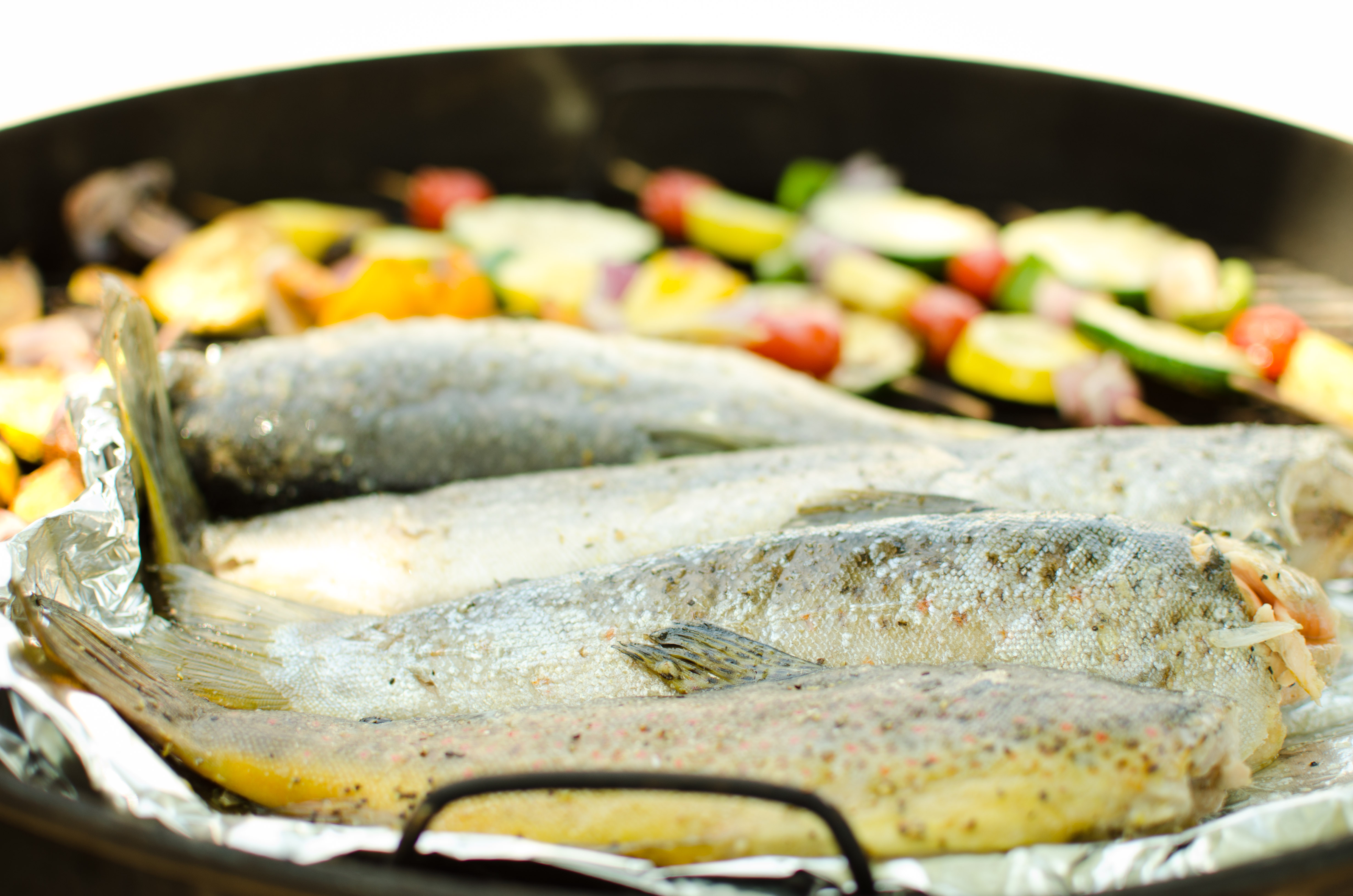 Trout on the grill.