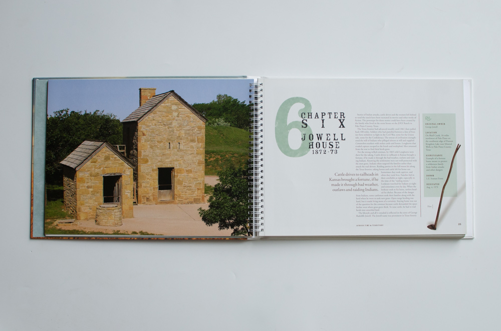 Lubbock Print Design - NRHC Time & Territory Book - Another Spread of house